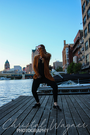 Gabi Sustachi - Outdoor Movement, Post Sunset, Natural Light, Riverwalk, Milwaukee